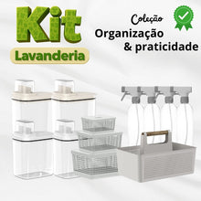 Carregar imagem no visualizador da galeria, Kit Lavanderia 12 Peças Organizadoras Modernas