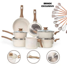 Carregar imagem no visualizador da galeria, Kit Cozinha dos Sonhos: 9 Panelas Ceramica + 13 Utensílios de Brinde
