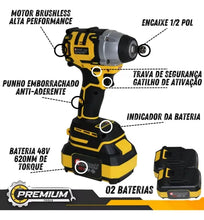 Carregar imagem no visualizador da galeria, Parafusadeira De Impacto 48v Profissional Nk-30029 Maleta 35 Peças