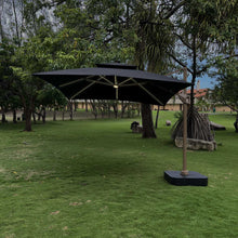 Carregar imagem no visualizador da galeria, Ombrelone Guarda Sol Gold Led Alumínio 3,0 x 3,0 C/ Base em 100 L