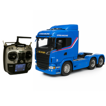 Carregar imagem no visualizador da galeria, Miniatura Realista de Controle Remoto Caminhão Scania S540 6X4 + Carreta de Brinde (QUEIMA DE ESTOQUE)
