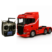 Carregar imagem no visualizador da galeria, Miniatura Realista de Controle Remoto Caminhão Scania S540 6X4 + Carreta de Brinde (QUEIMA DE ESTOQUE)
