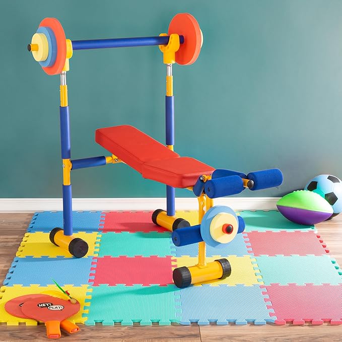 Kit Brinquedos De Academia Para Crianças- Esteira - Bicicleta - Barra - Kit Completo Para Muita Diversão