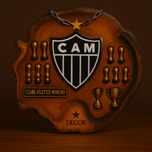 Carregar imagem no visualizador da galeria, Tábua Rústica do Atlético Mineiro + Kit Churrasqueiro
