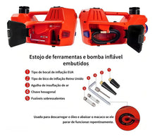Carregar imagem no visualizador da galeria, Macaco Hidráulico Elétrico 5t 12v E Bomba Inflável Com Led
