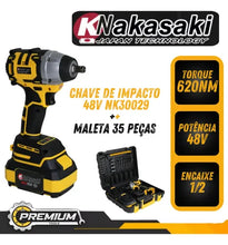 Carregar imagem no visualizador da galeria, Parafusadeira De Impacto 48v Profissional Nk-30029 Maleta 35 Peças
