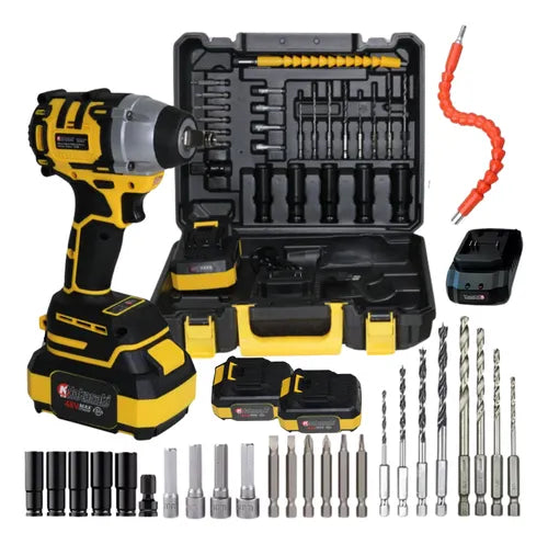 Parafusadeira De Impacto 48v Profissional Nk-30029 Maleta 35 Peças