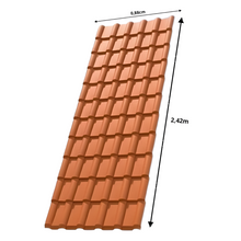 Carregar imagem no visualizador da galeria, Kit Telha PVC Cerâmica 2,42x0,88m - Direto da Fabrica
