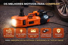 Carregar imagem no visualizador da galeria, Macaco Hidráulico Elétrico 5t 12v E Bomba Inflável Com Led
