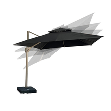 Carregar imagem no visualizador da galeria, Ombrelone Guarda Sol Gold Led Alumínio 3,0 x 3,0 C/ Base em 100 L
